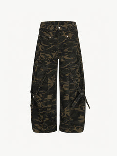 OYL-Lab Camouflage Strap Detail Cargo Pants