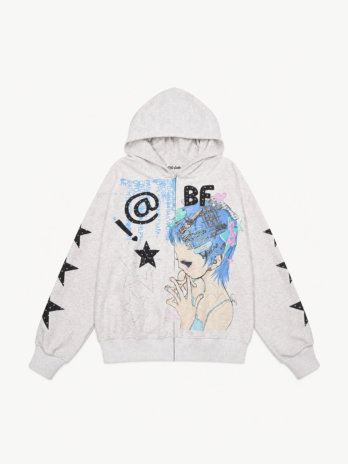 [Copy]OYL-Lab Cartoon Graphic Zip Up Hoodie
