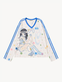 OYL-Lab Y2K Anime Girl Print Long Sleeve Tee