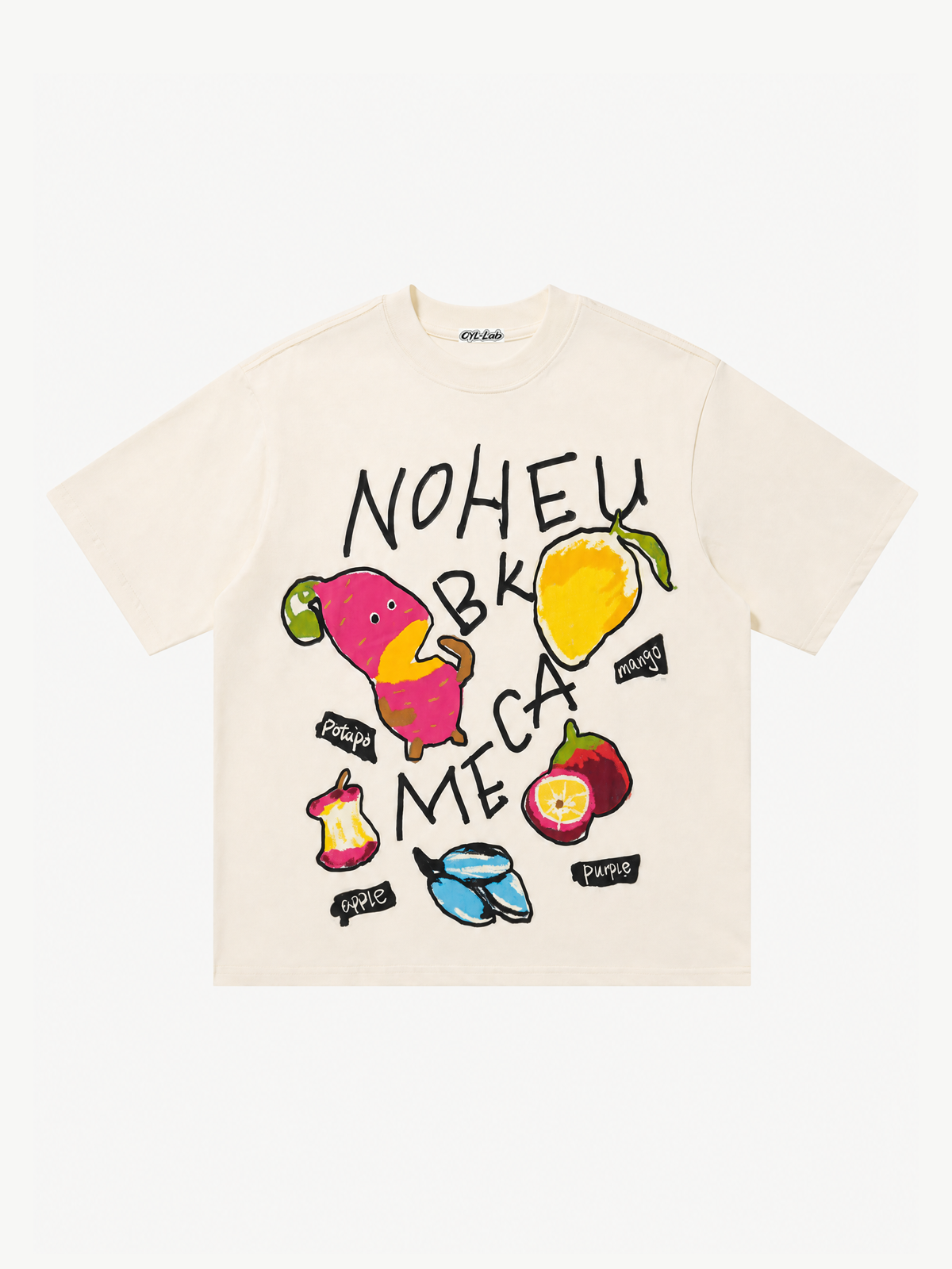 OYL-Lab  Hand Drawn Cartoon Fruit Tee