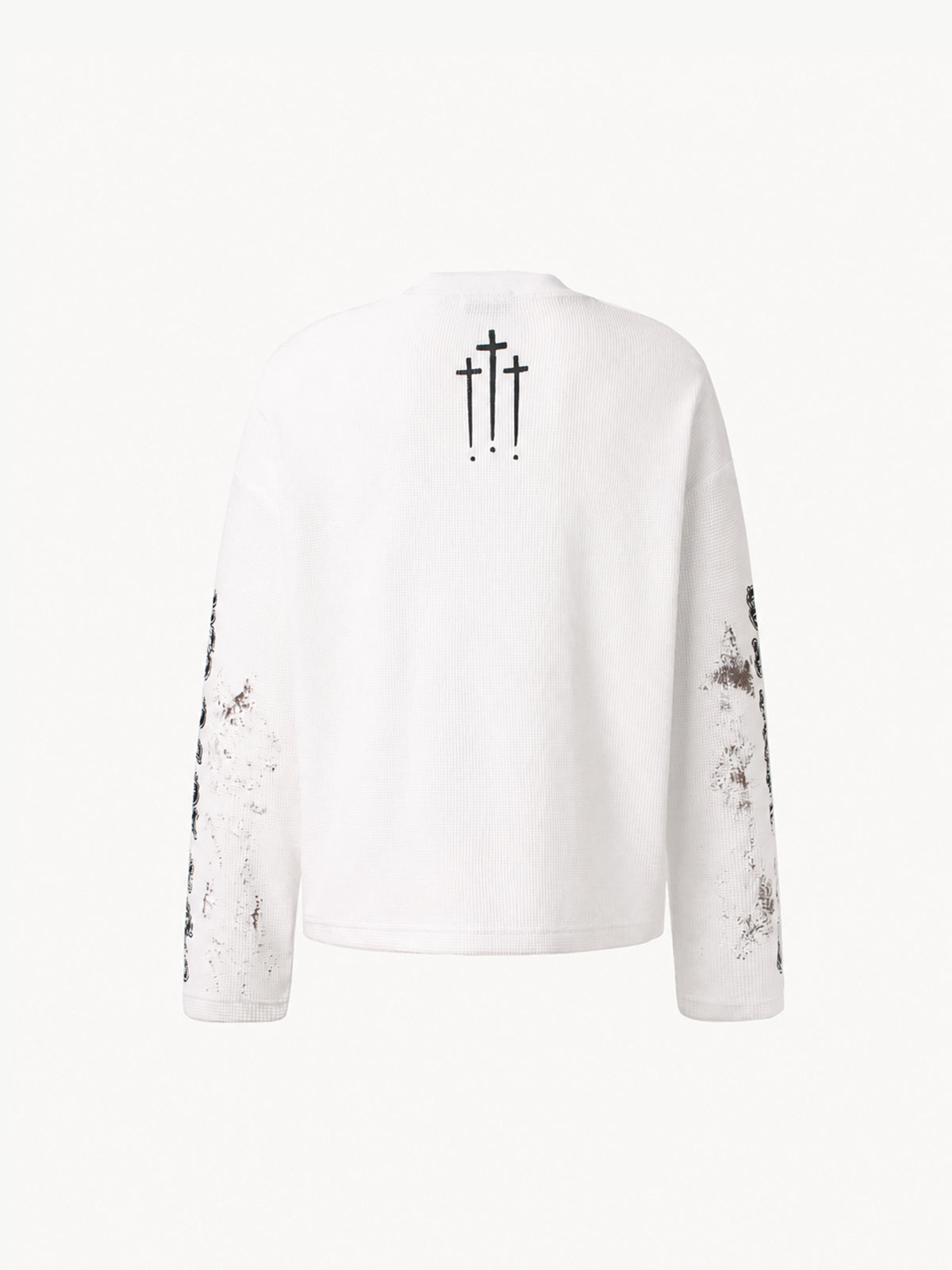 OYL-Lab Distressed Angel Cross Long Sleeve Tee
