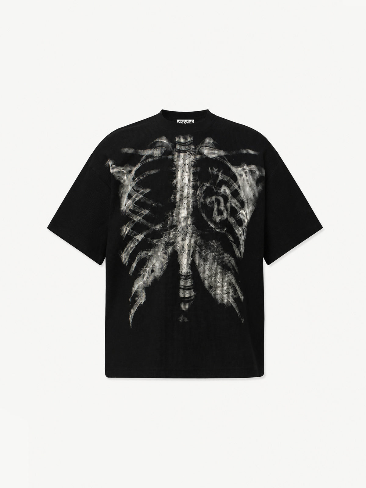 OYL-Lab Waffle Knit Skeleton Graphic Tee