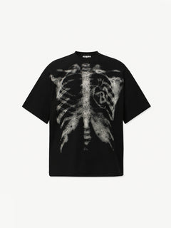 OYL-Lab Waffle Knit Skeleton Graphic Tee