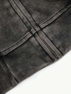 OYL‑Lab Vintage Washed Horse Graphic Zip‑Up Hoodie