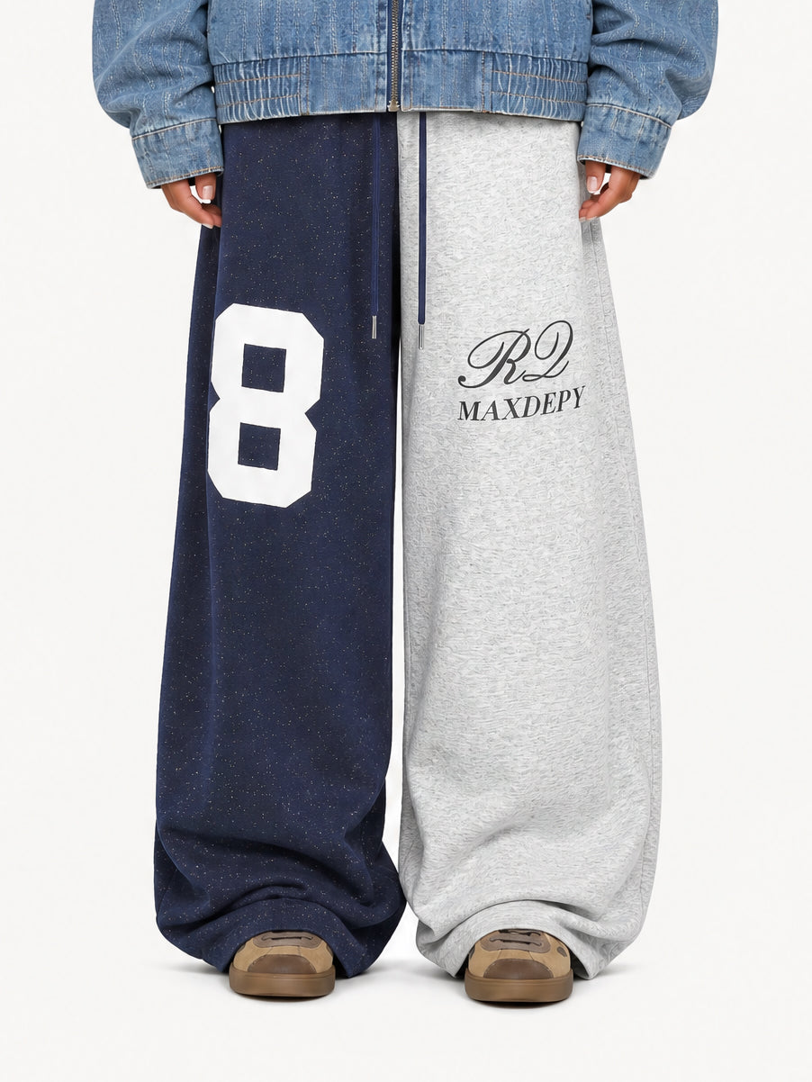 OYL-Lab Color‑Block Baggy Sweatpants