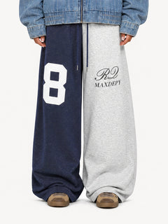 OYL-Lab Color‑Block Baggy Sweatpants