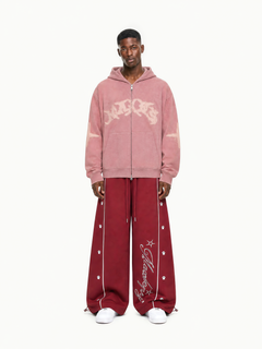 OYL-Lab Paw & Star Print Curved Balloon‑Leg Sweatpants