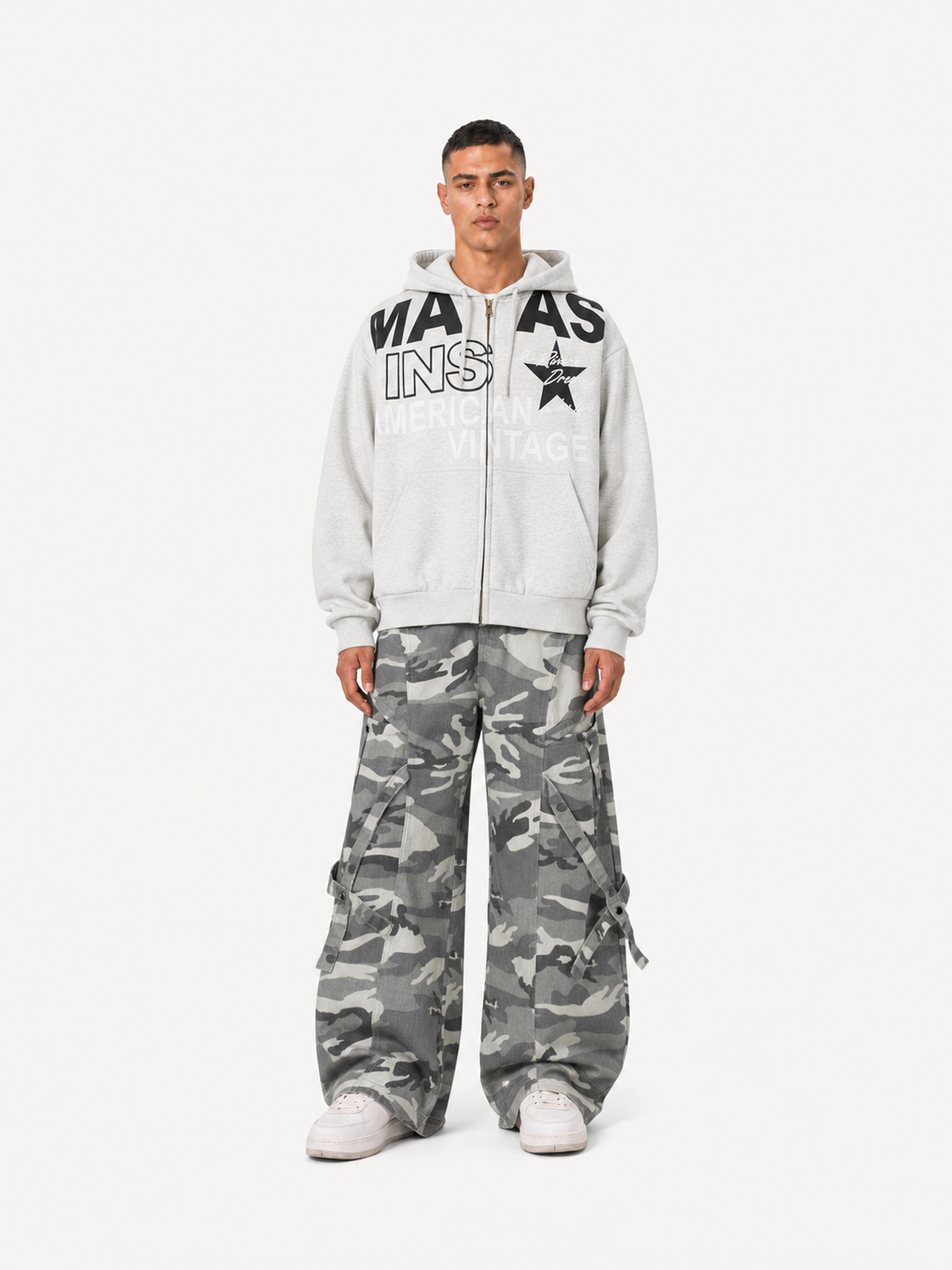 OYL-Lab Camouflage Strap Detail Cargo Pants