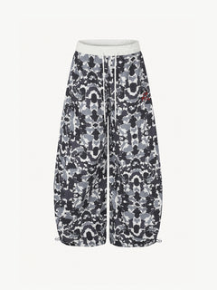 OYL-Lab Abstract Camo Print  Wide Leg Sweat Pants