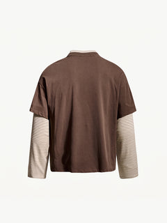 OYL-Lab Vintage Fake Two Piece Long Sleeve Tee