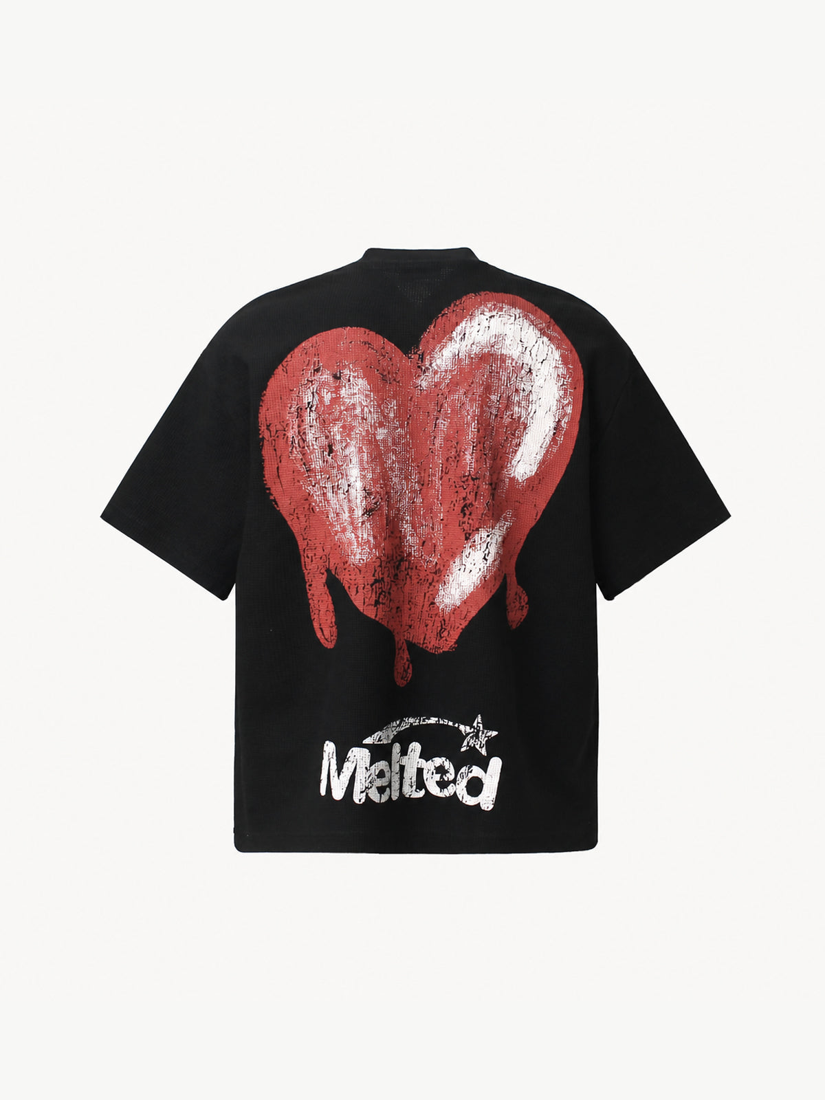 OYL-Lab Waffle Knit Skeleton Heart  Tee