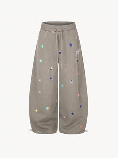 [Copy][Copy]OYL-Lab Distressed Cross Print Baggy Pants