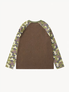 OYL-Lab Camouflage  Vintage Lips Graphic  Long Sleeve Tee