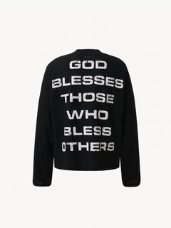 OYL-Lab Waffle Knit Cross Vintage Long Sleeve Tee