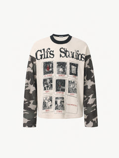 OYL-Lab Waffle Camo Vintage Long Sleeve Tee