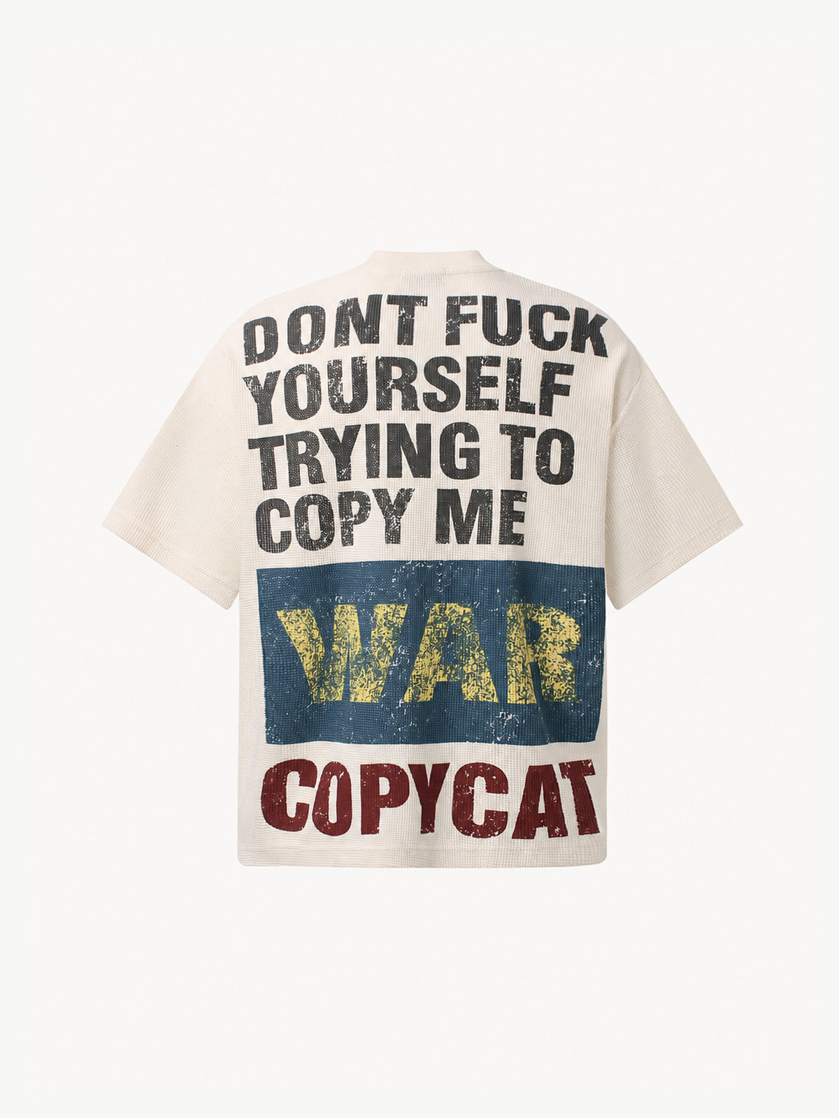 OYL-Lab Waffle Knit Distressed Graphic Tee