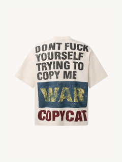 OYL-Lab Waffle Knit Distressed Graphic Tee