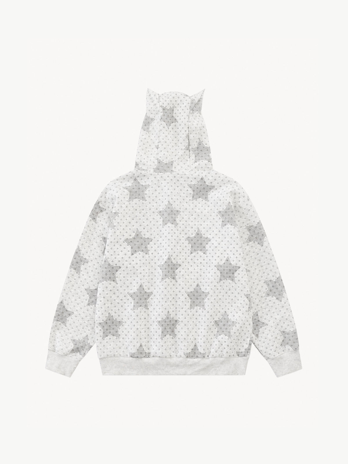 OYL-Lab Star Print  Embroidery Zip Up Hoodie