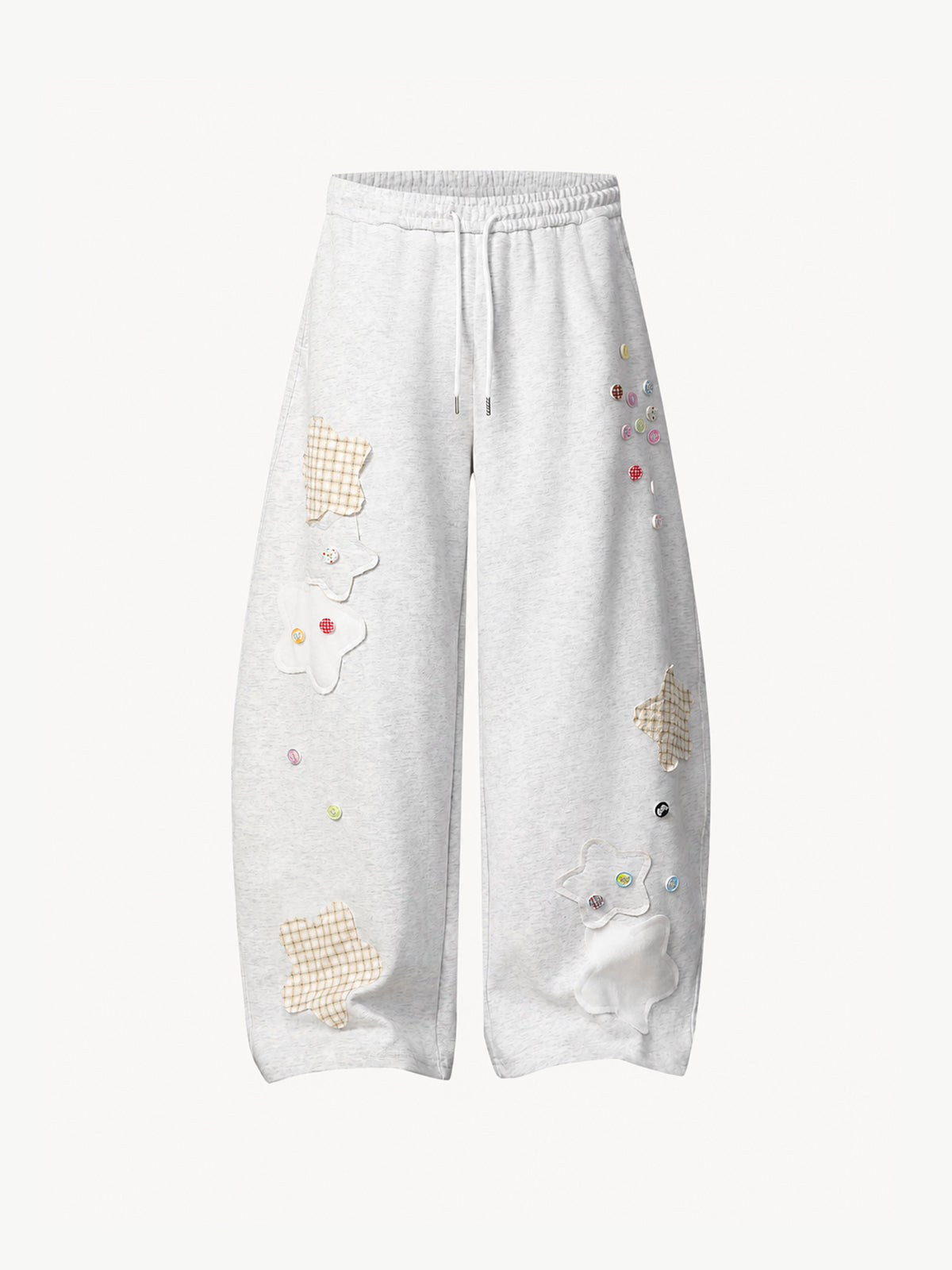 OYL-Lab Star Patchwork Button Baggy Sweatpants