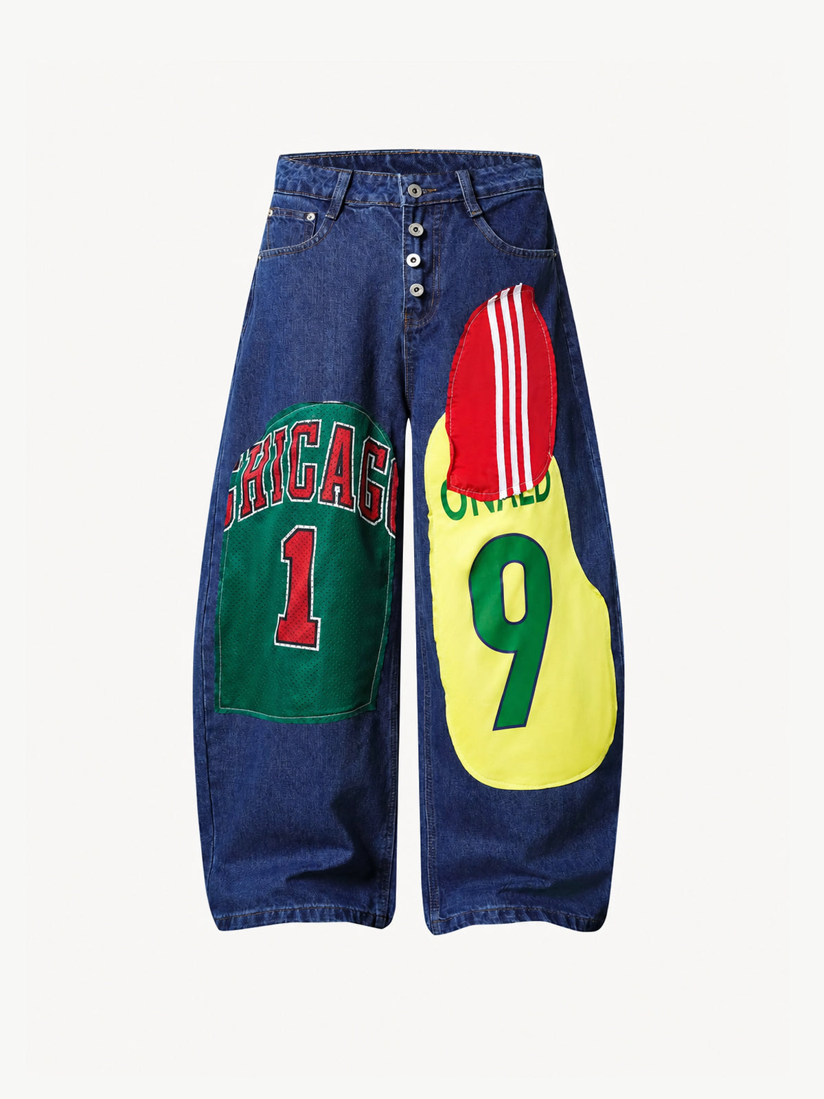 OYL-Lab Jersey Patchwork Baggy Jeans