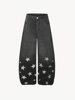 OYL-Lab Gradient Star Print Jeans