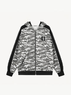 OYL-Lab Camo Panel Zip Up Hoodie