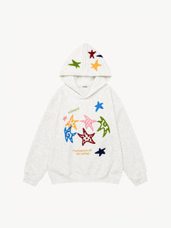 OYL-Lab Multicolor Star Towel Embroidered Hoodie