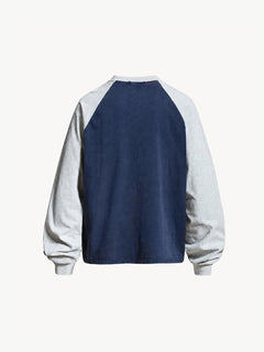 OYL-Lab Vintage Star Print Acid Wash Sweatshirt