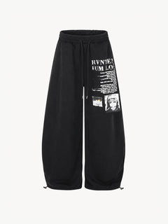OYL-Lab Vintage Washed Graphic Baggy Sweatpants