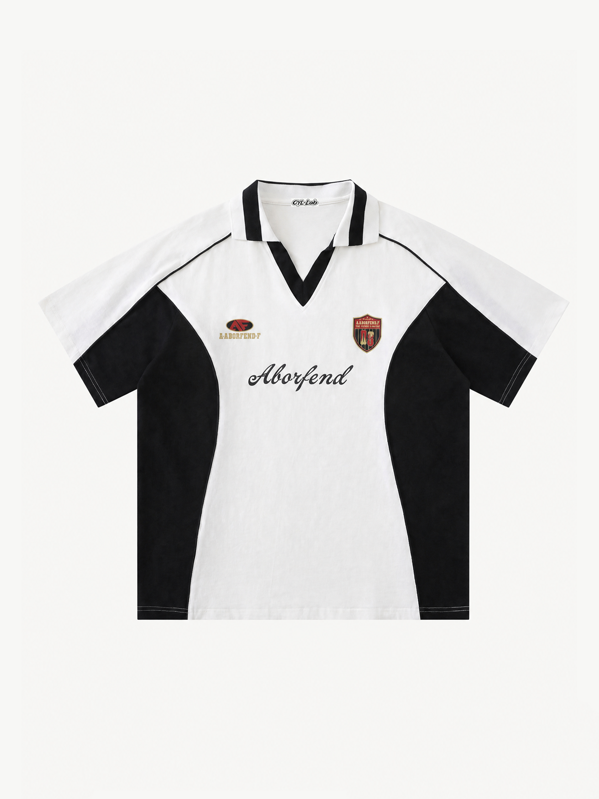 缺图OYL-Lab Retro Color Block #08 Soccer Polo Jersey Tee
