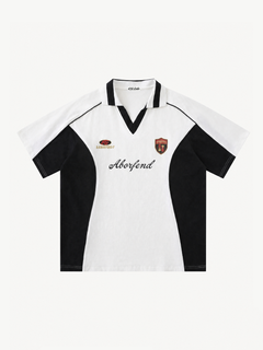 缺图OYL-Lab Retro Color Block #08 Soccer Polo Jersey Tee
