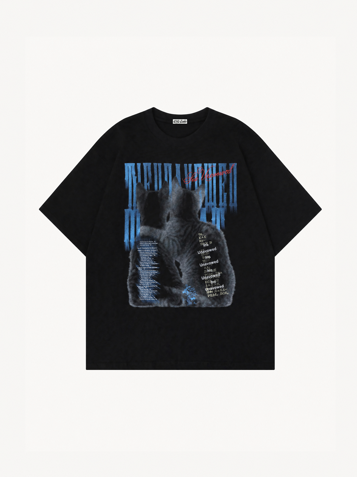 OYL-Lab Blurry Retro Cat Graphic Tee