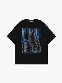 OYL-Lab Blurry Retro Cat Graphic Tee