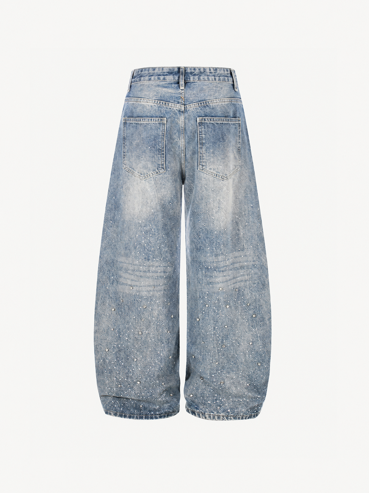 [Copy][Copy][Copy][Copy][Copy]OYL-Lab Vertical Stripe Baggy Jort Denim Shorts