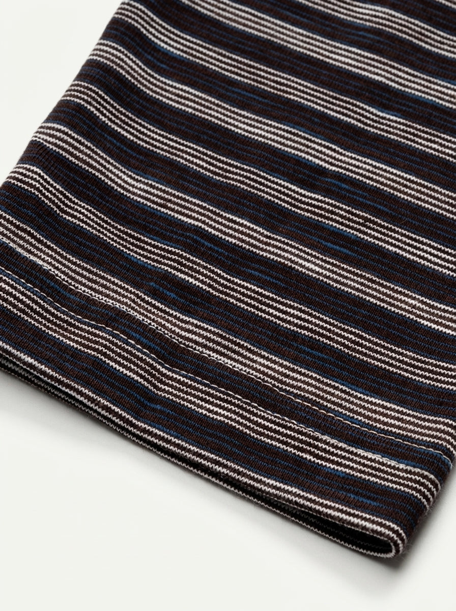 OYL-Lab Striped Layered Polo Long Sleeve Tee
