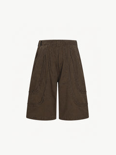 OYL-Lab Deconstructed Seam Panel Cargo Shorts
