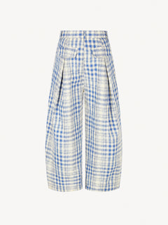 OYL-Lab Pleated Plaid Casual Trousers