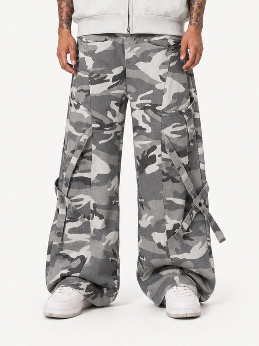 OYL-Lab Camouflage Strap Detail Cargo Pants