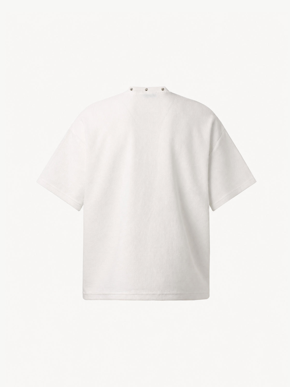 OYL-Lab Stud Collar Cross Figure  Waffle Tee