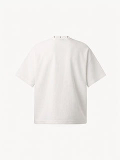 OYL-Lab Stud Collar Cross Figure  Waffle Tee