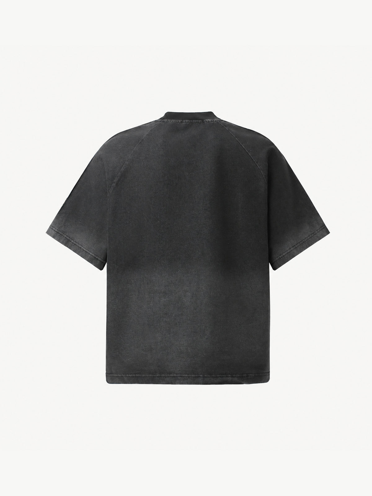 OYL-Lab Frayed Patch Embroidery Acid Wash Tee