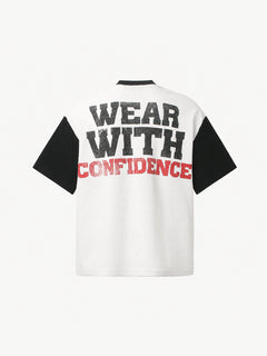 OYL-Lab Vintage Heart Slogan Waffle Tee