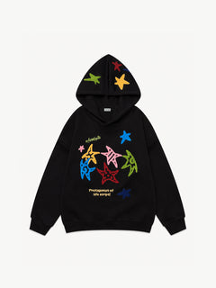 OYL-Lab Multicolor Star Towel Embroidered Hoodie