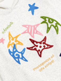 OYL-Lab Multicolor Star Towel Embroidered Hoodie