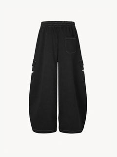 OYL-Lab Star Embroidered Cargo Pocket Baggy Sweatpants