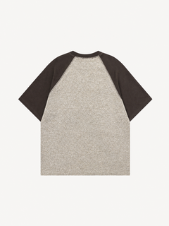 OYL-Lab  Faded Sketch Cat Butterfly Color Block Tee