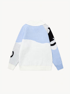OYL-Lab Lazy Cat Jacquard  Sweater