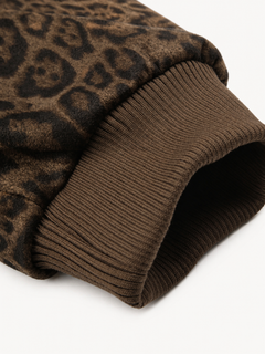 OYL-Lab Oversized Leopard Print Bomber Jacket