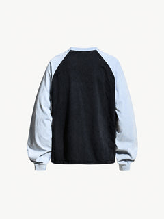 OYL-Lab Vintage Washed Star Print Raglan Sweatshirt