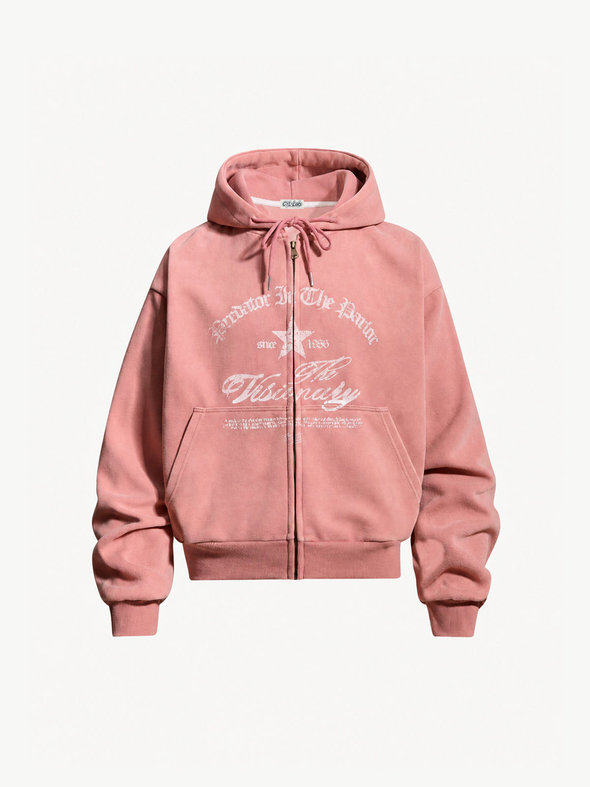 OYL-Lab Vintage Star Graphic Zip Up Hoodie